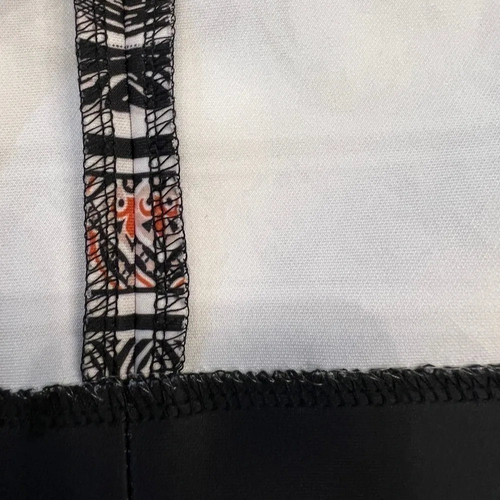 eci New York Stained Glass Print Cap Sleeve Scuba Dress Red Black Size 12 - Image 15