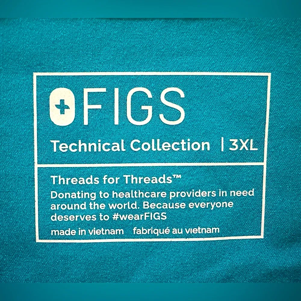 FIGS Catarina scrub top size 3X blue - Image 3