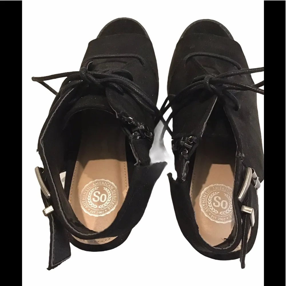 SO Podcast Wedge Ankle Boots, Sz 6.5 - Image 8