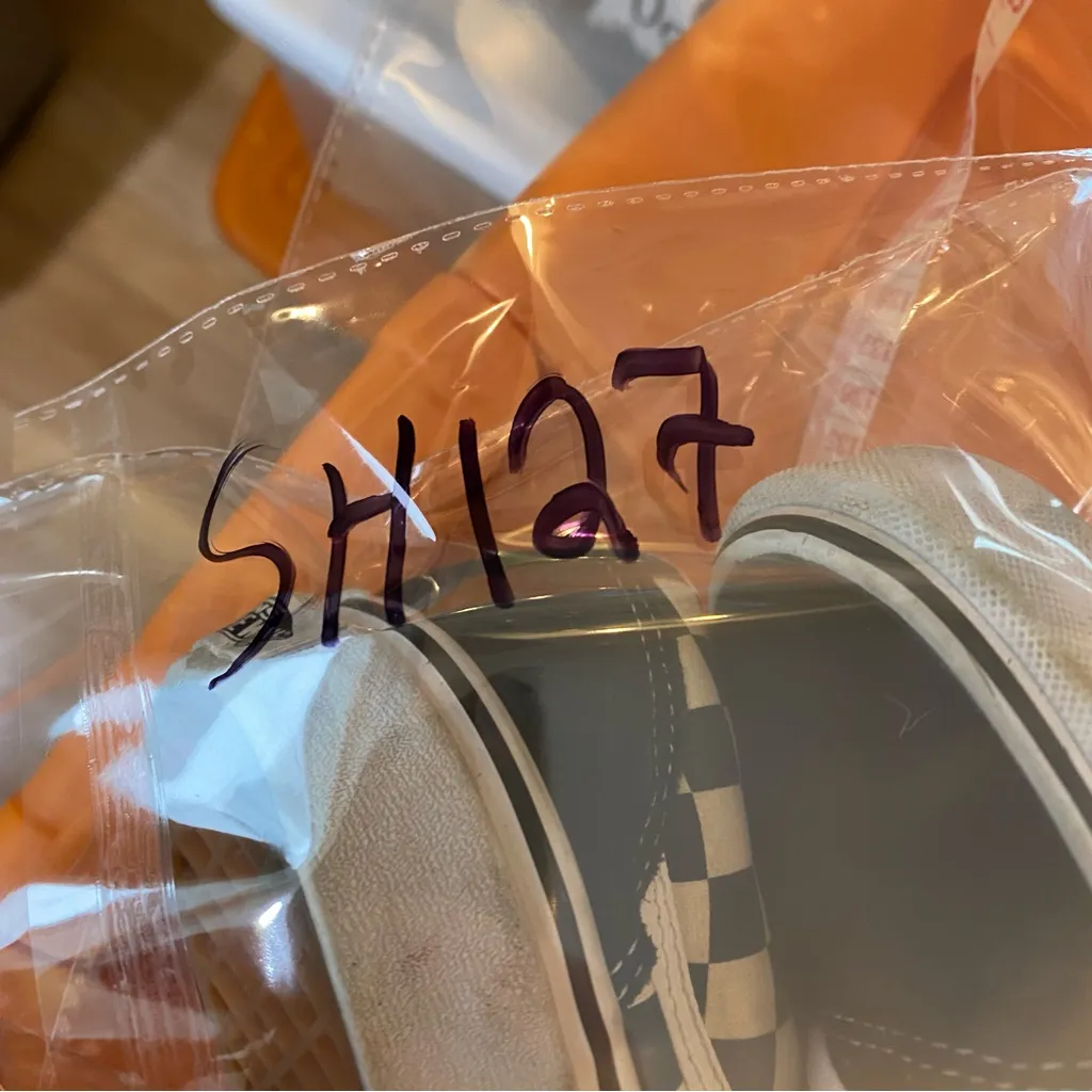 Vans Checkered Old Skool Black and White Sneakers Mens 7 womens 8.5 - Image 8