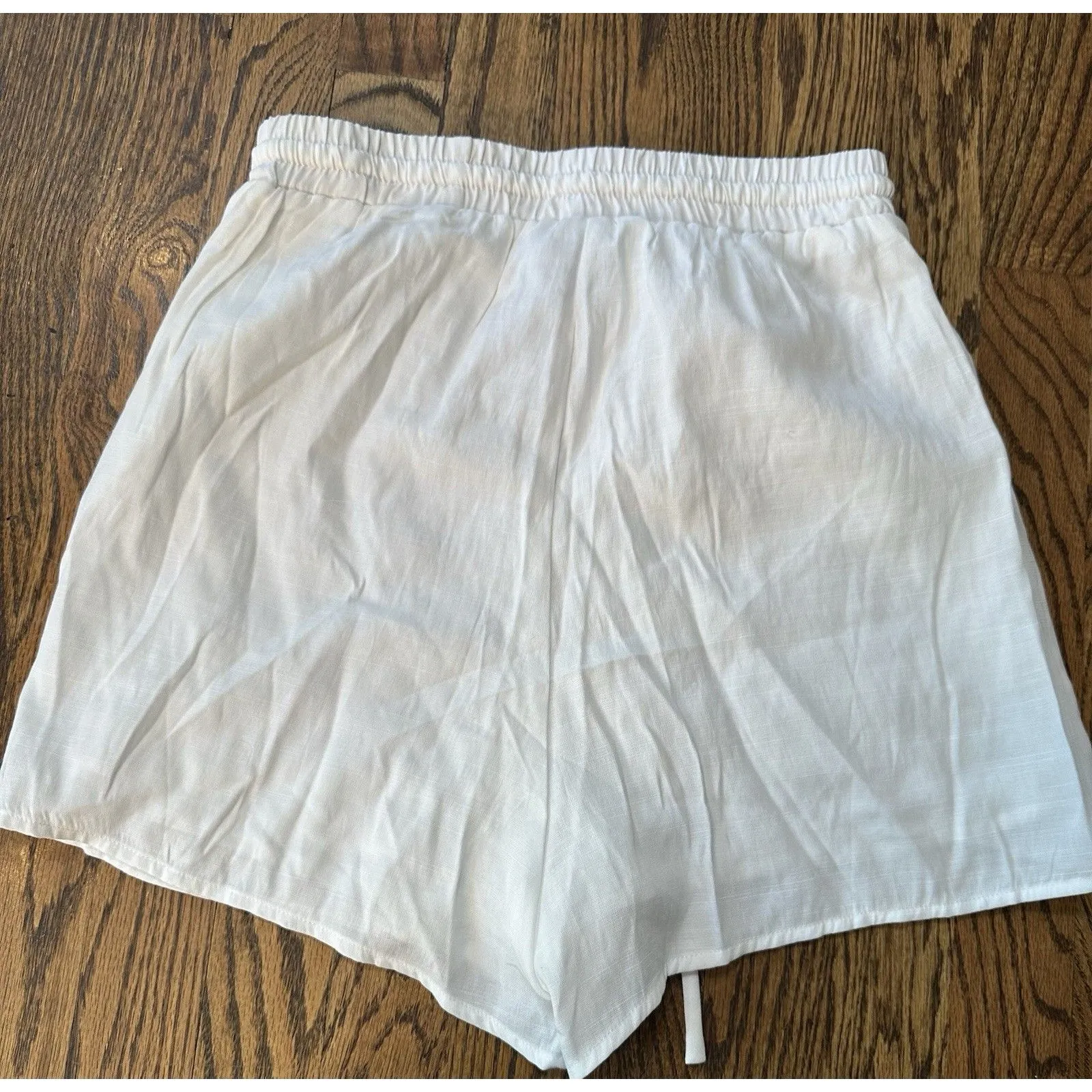Princess Polly Women's White Lined Relaxed Shorts Sz 4 Beach Summer Coastal Soft - Image 9