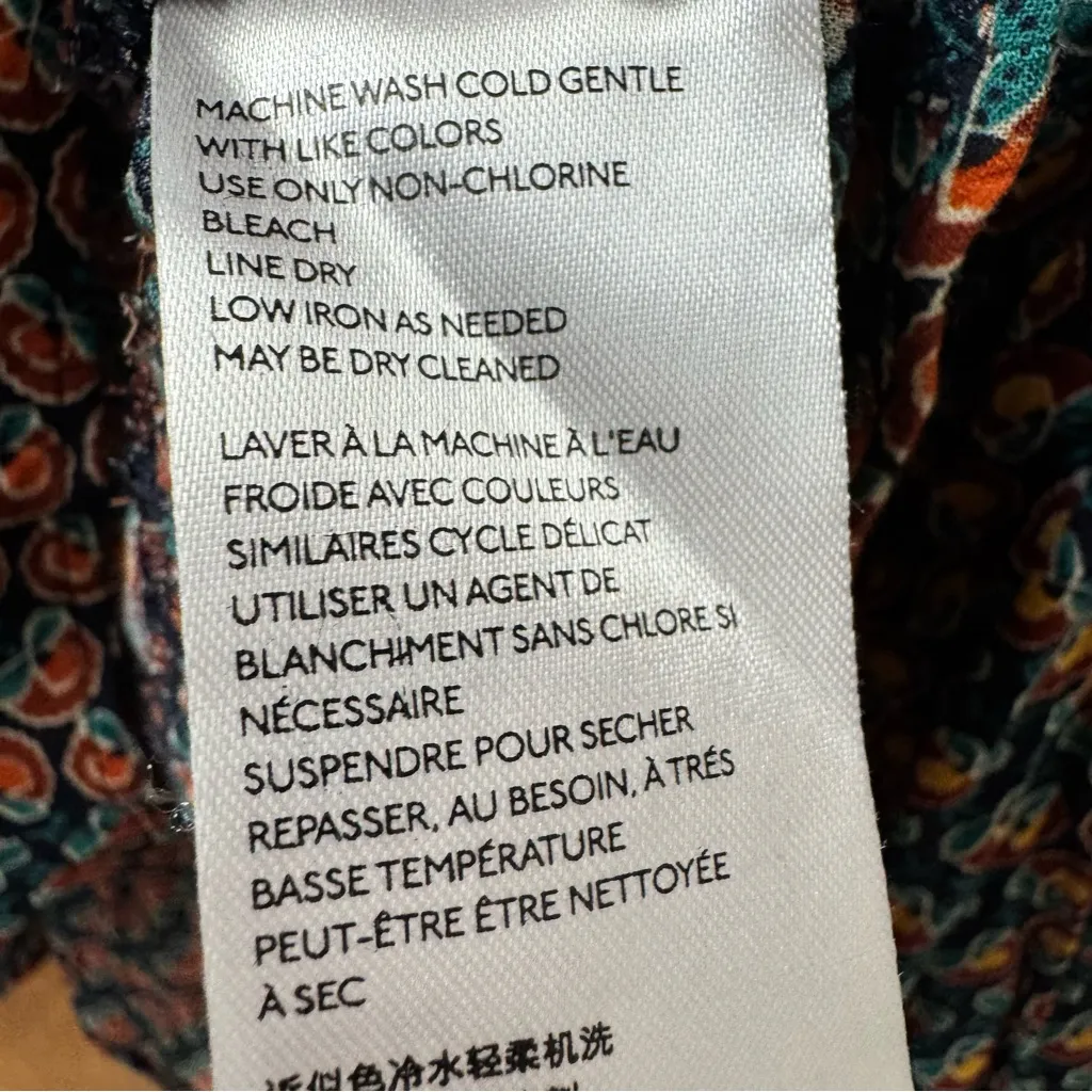 Maeve Anthropologie Janie Flounced Peasant Blouse Long Sleeve Floral Top 8 - Image 10