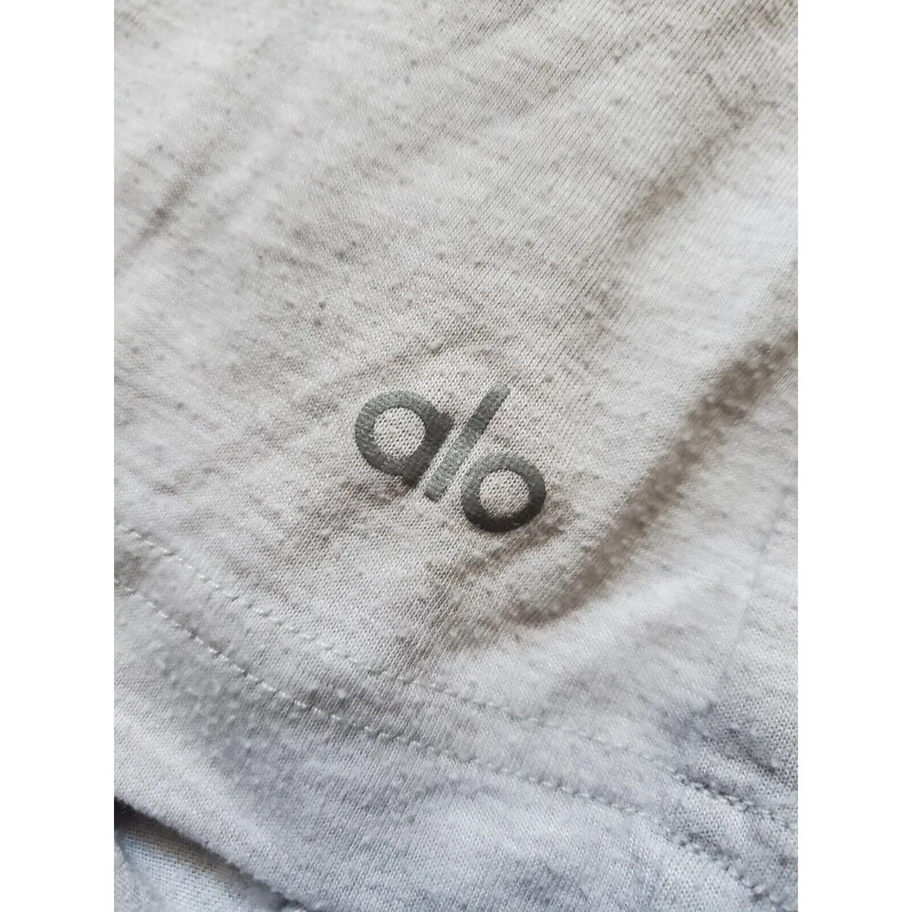 ALO Yoga Movement Open Back Tank Top Women Medium Oversize Top Gray Pilling - Image 3