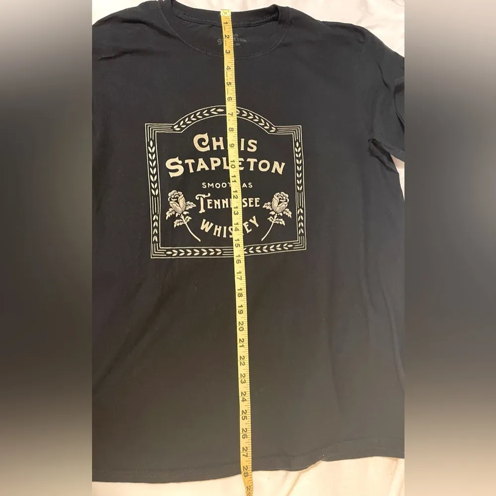 Chris Stapleton Tennessee Whiskey T Shirt Women's XL Black Crew Cotton Tee - Image 5