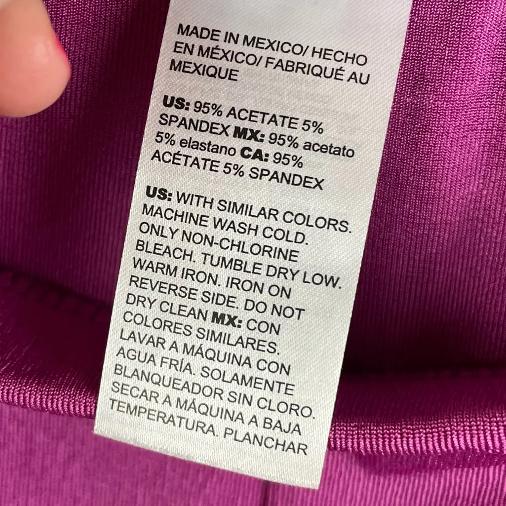 Chico's Travelers No Tummy Pants Size 0T US 4/6 Tall Purple Clover Stretch Knit - Image 7