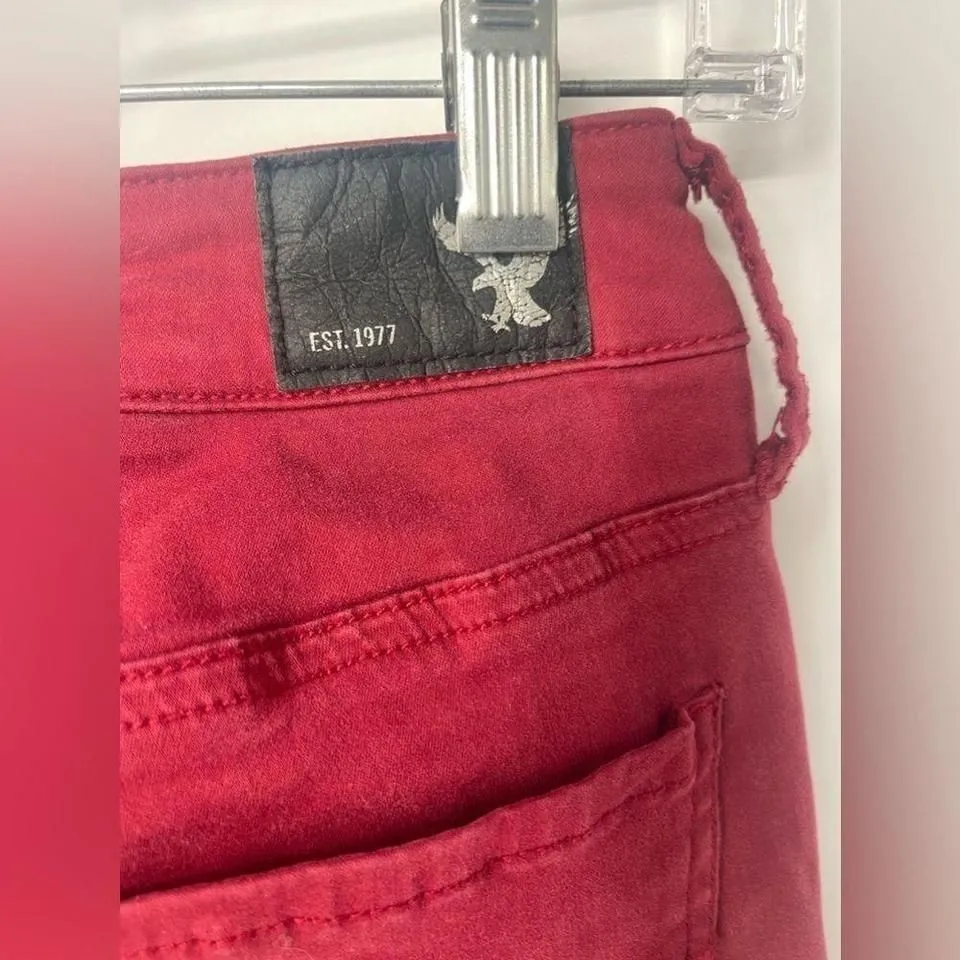 American eagle outfitters super stretch red color size‎ 4 - Image 7