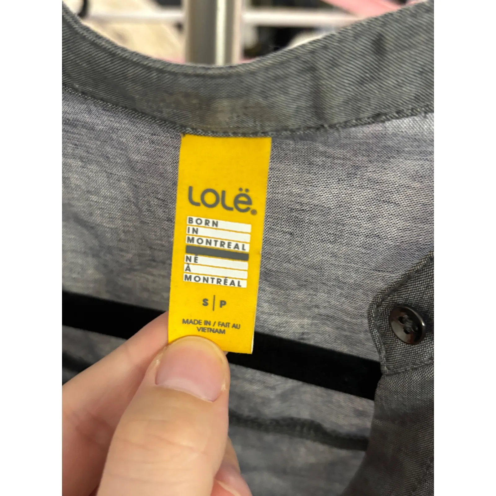 Lole Gray Tencel Blend Button‎ Up Tunic Top Womens - Image 4