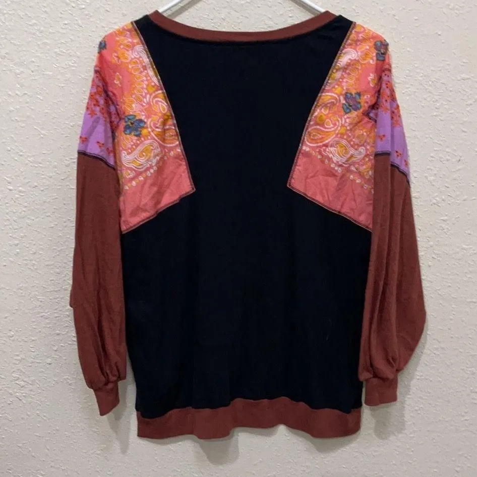 Free People women’s feelin’ it patch shirt size XS - Image 3