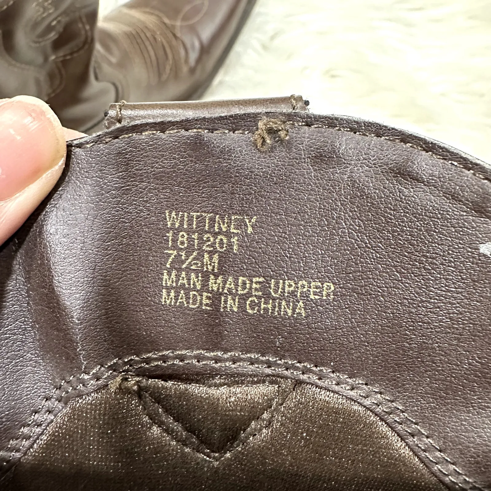 Rampage Wittney Faux Leather Cowgirl Boots Sz 7.5 - Image 6