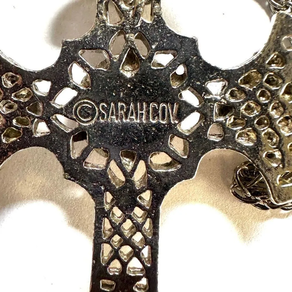 Sarah Coventry crusader cross pendant necklace - Image 10