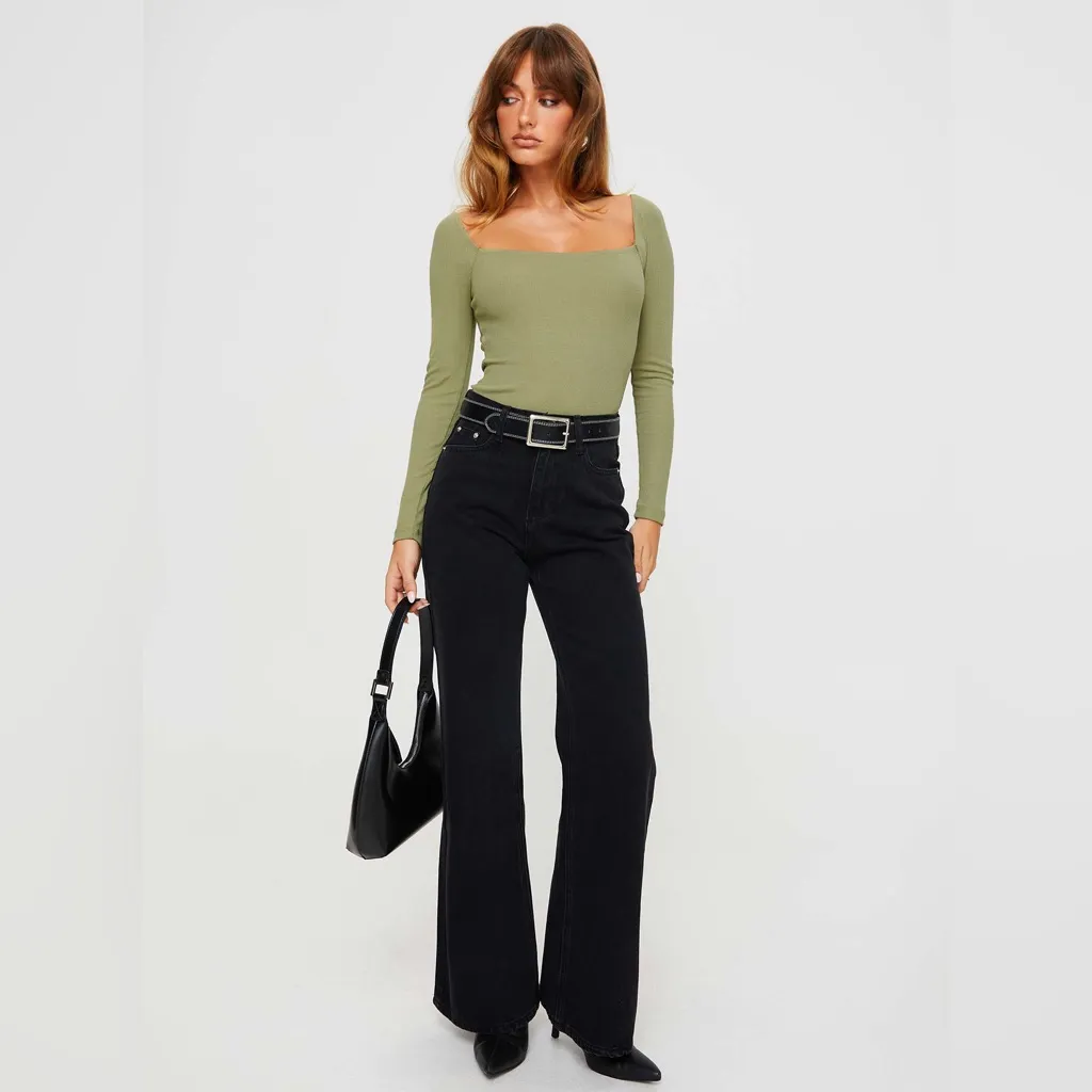 Princess Polly Charlotte Bodysuit Sage - Image 3