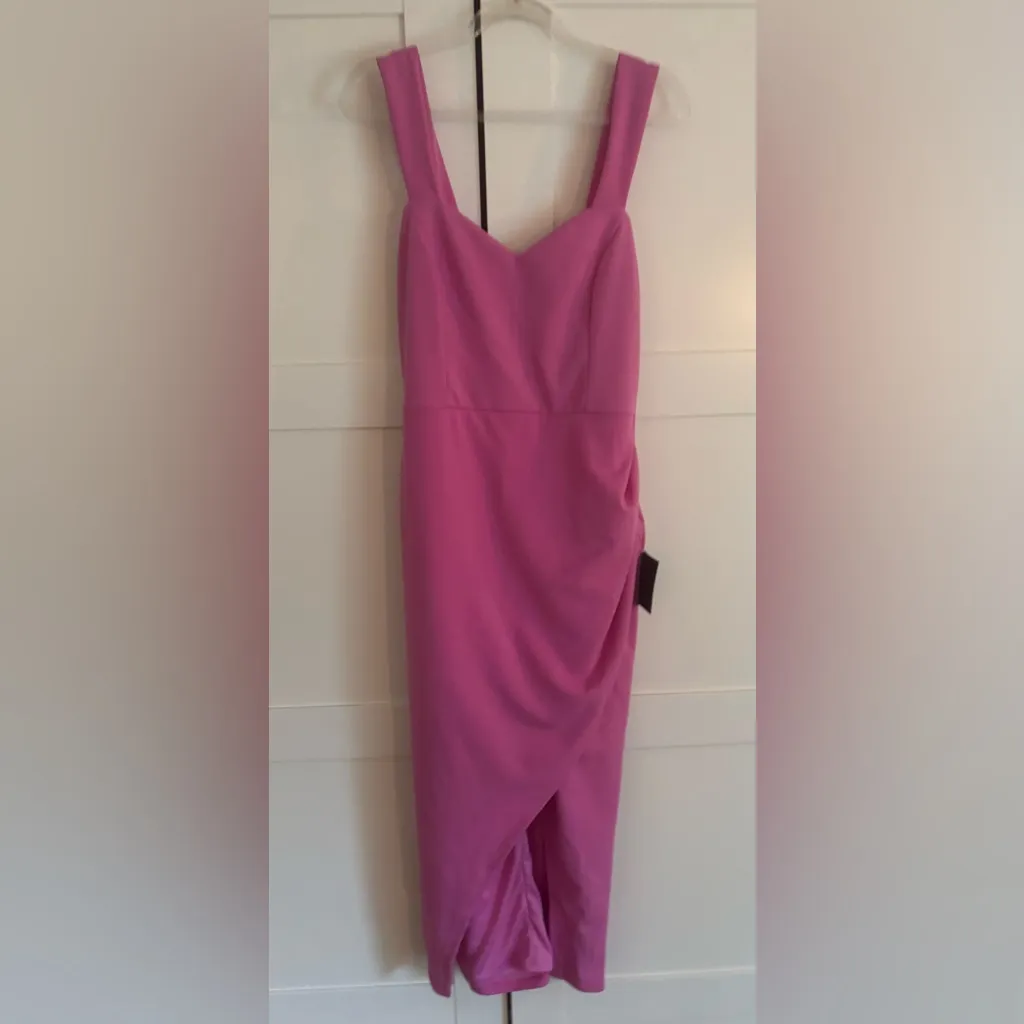 Lulus Always Beautiful Rose Pink Sleeveless Tulip Midi Dress Size Largw NWT - Image 3