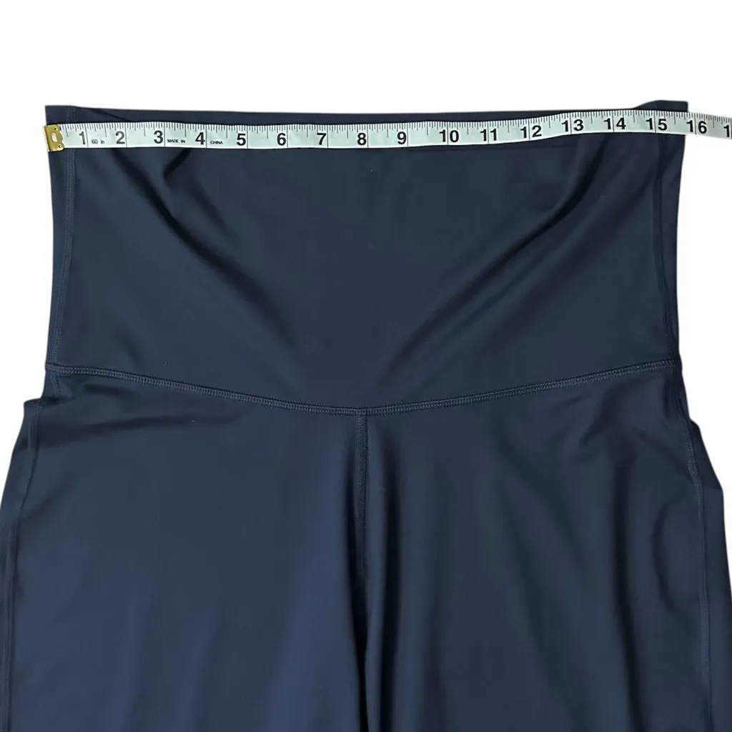 Fabletics  PureLuxe Foldover Wide Leg High Rise Pant Navy Blue Size Medium - Image 6