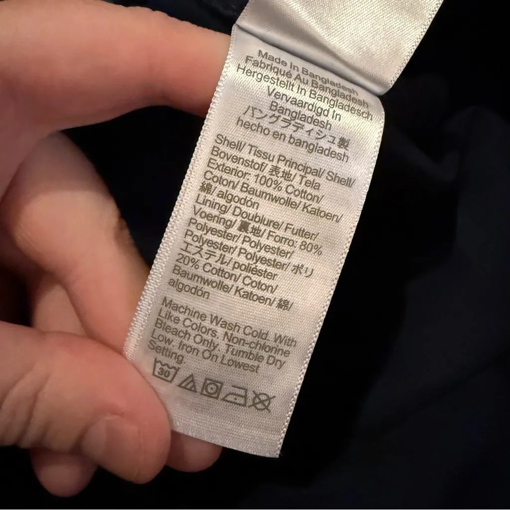 J. Crew Factory 5" Chino Classic Chino Shorts in Navy Blue Sz‎ 8 - Image 4