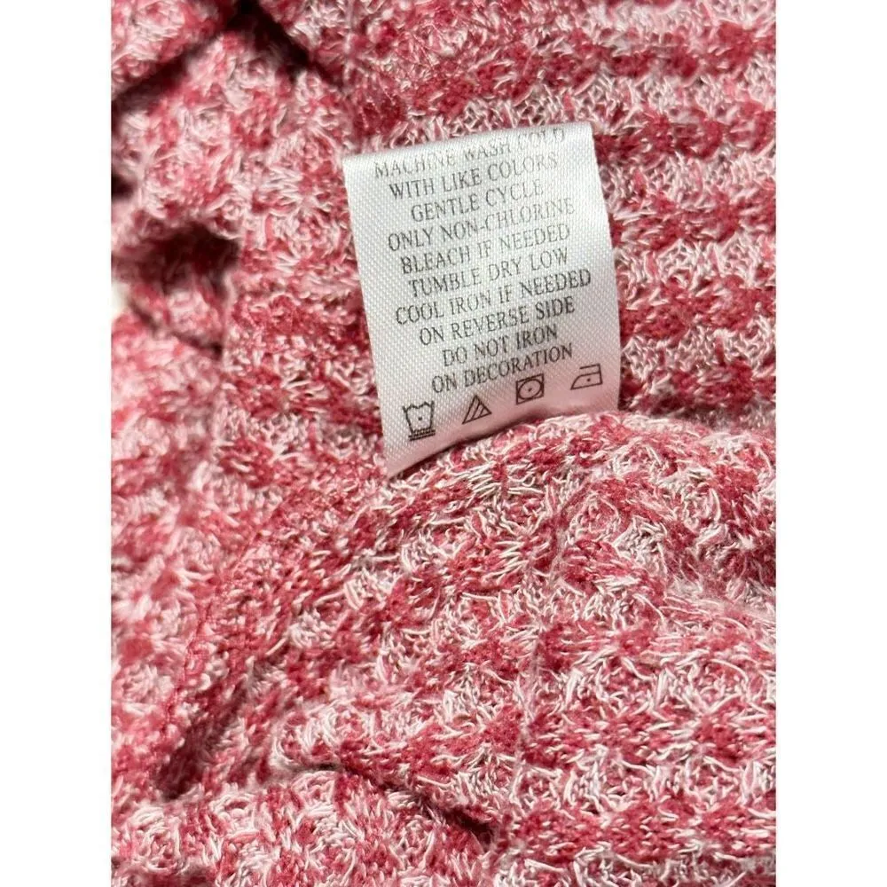 Almost Famous Knit Scoop Neck Long Sleeve Top Heather Reddish Pink Size Medium‎ - Image 12