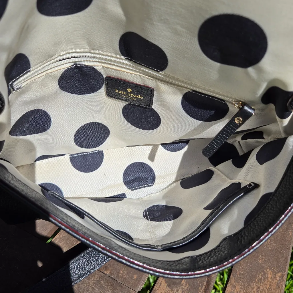 Kate Spade Black Pebbled Leather Ceossbody Purse - Image 10