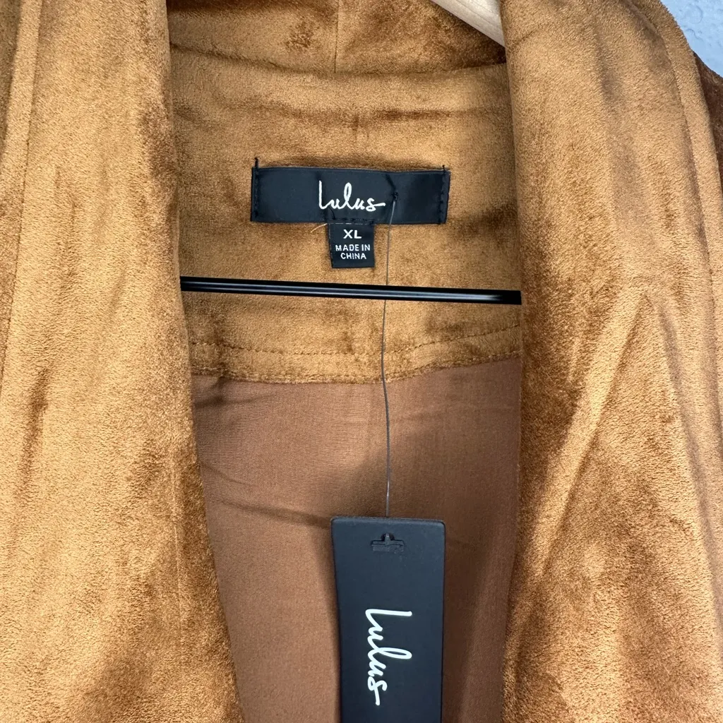 🤎🆕Lulus Tan Brown Camel Suede Vega Vest✨NWT✨ - Image 5