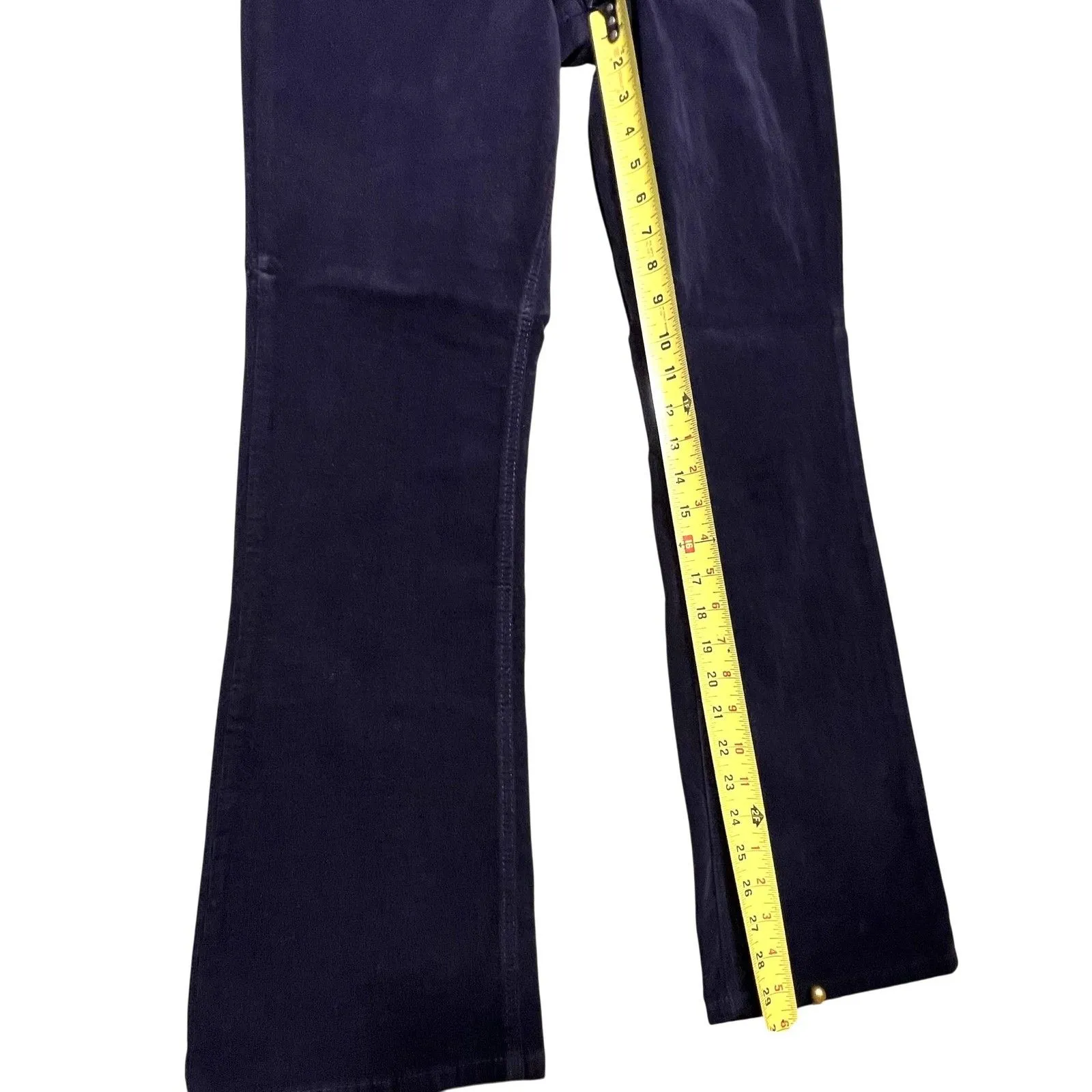 Prosperity Corduroy Pants Womens 31 Navy Blue Bootcut Stretch 98% Cotton Spandex - Image 12