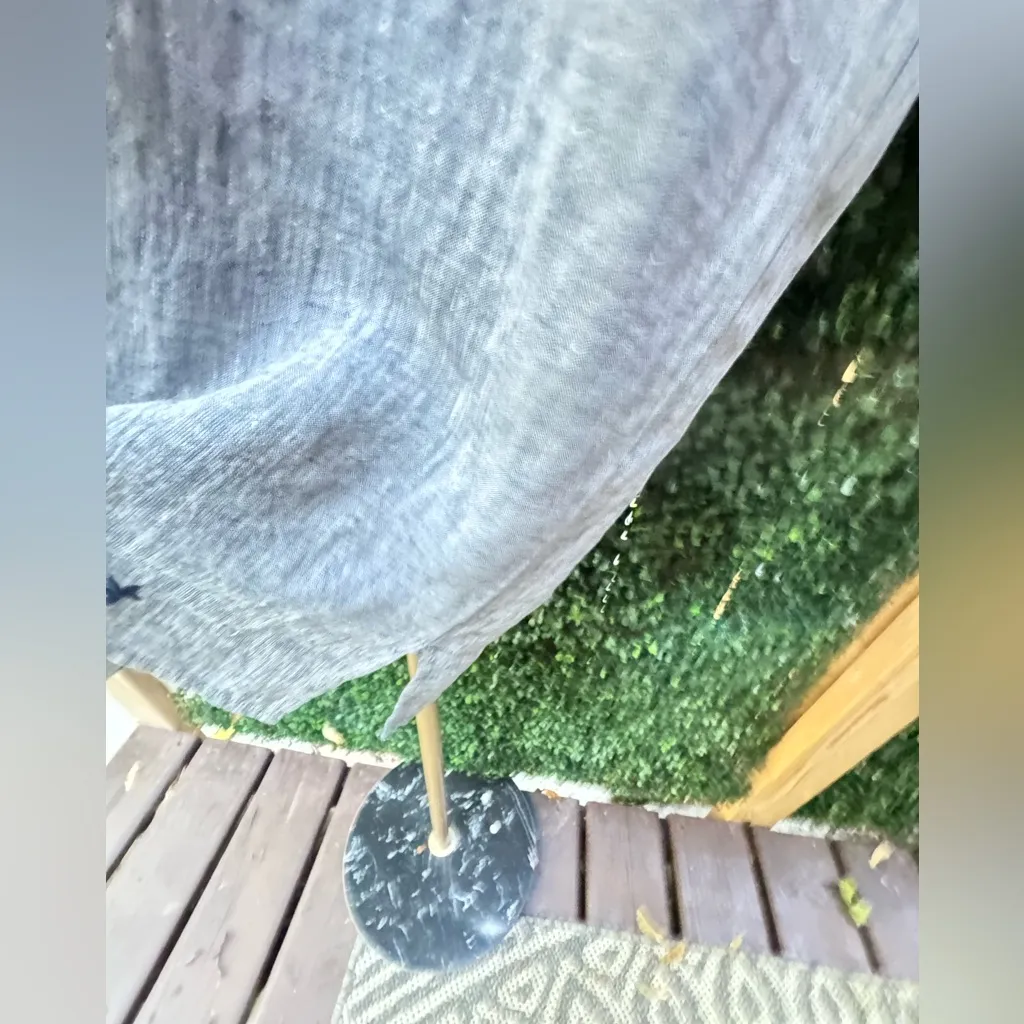 NWT Kyla Seo Caite Laramie Embroidered Linen Shift Dress Top size Small handmade Blue - Image 10