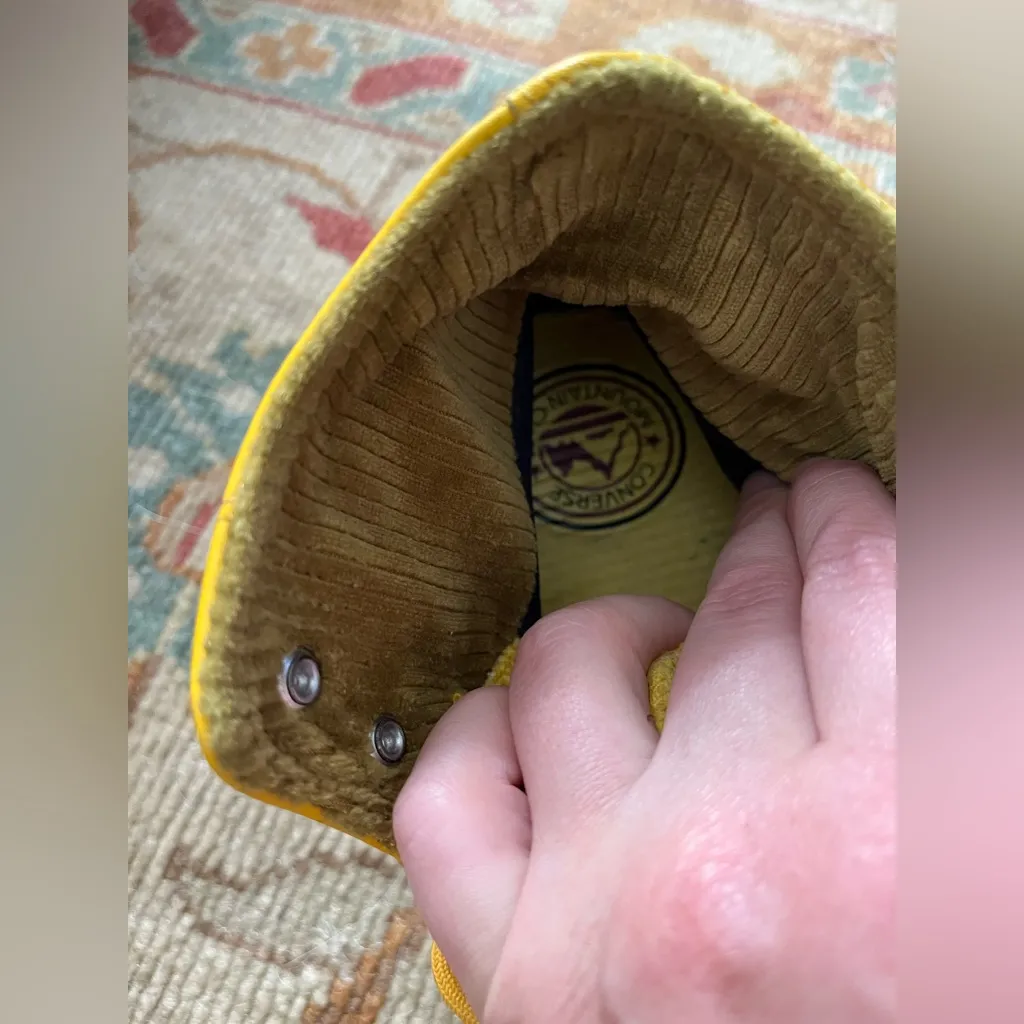 Converse All Star Chuck Taylor High-Top Leather lugged boots gold dart size 10 - Image 8