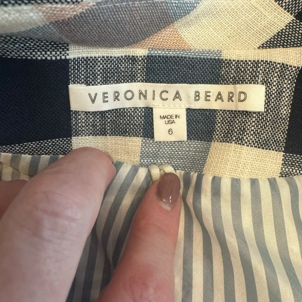 Veronica Beard - Schoolboy Stand Collar Dickey Feminine Blazer Sz 6 - Image 8