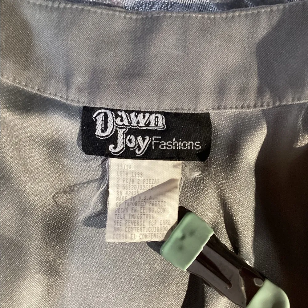 Vintage 90’s Cropped Gray Jacket With Silver Accents Medium - Image 14