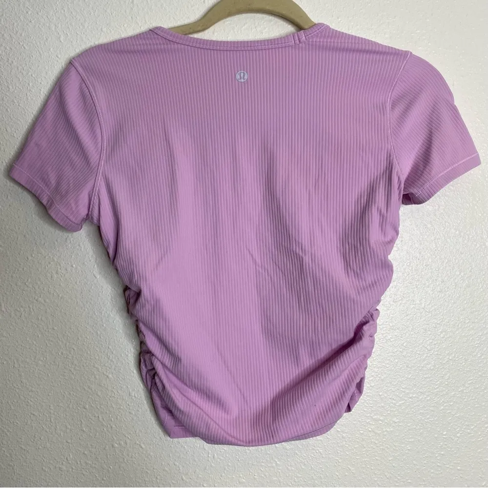 Lululemon All it takes Ribbed Nulu T shirt Pink Size 4 - Image 8