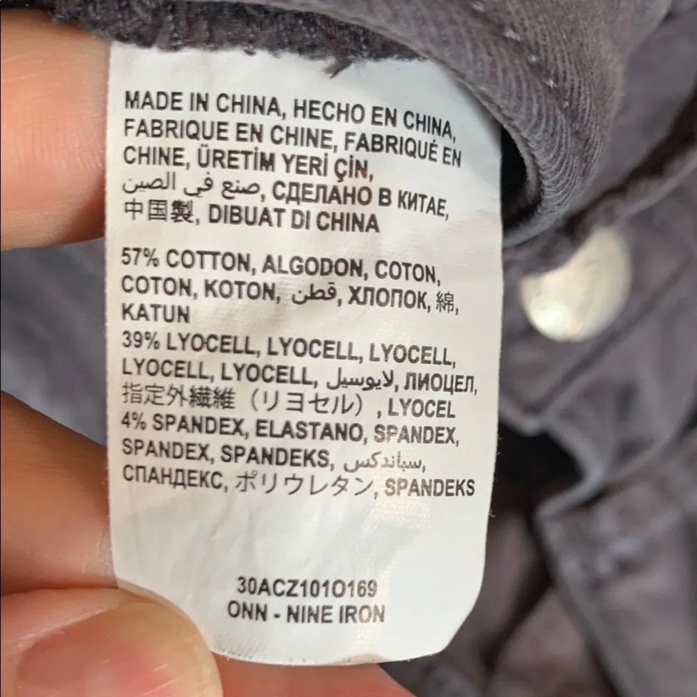 bebe Gray Moto Skinny Jeans with Zipper Accents Size 26 - Image 8