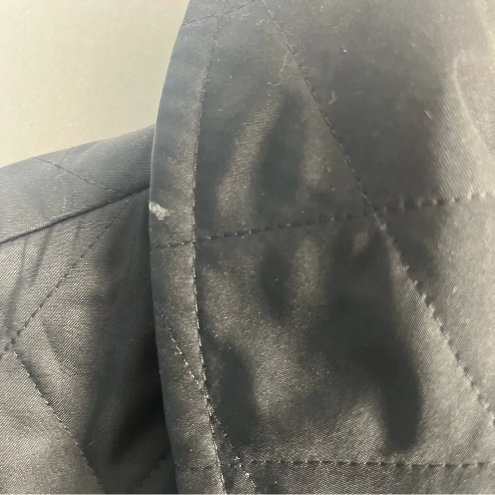 BURBERRY London QUILTED JACKET WOMENS Small BLACK Button Nova Double Breast - Image 10