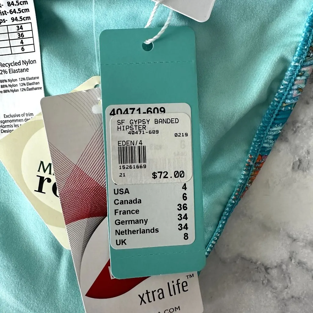 Seafolly Gypsy Banded Hipster Bikini Bottom Eden - Image 7