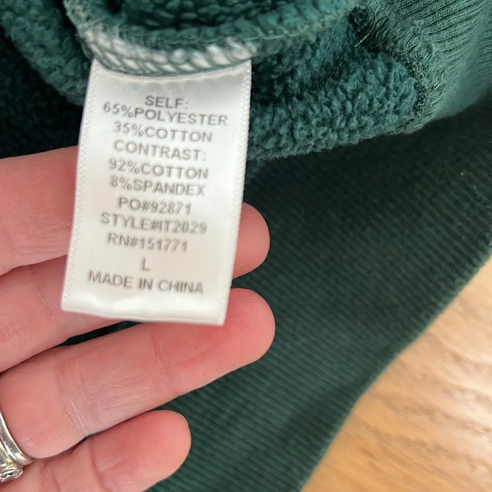 Le Lis Cropped Green California Los Angeles Sweatshirt  Large  Oversized Boxy - Image 9