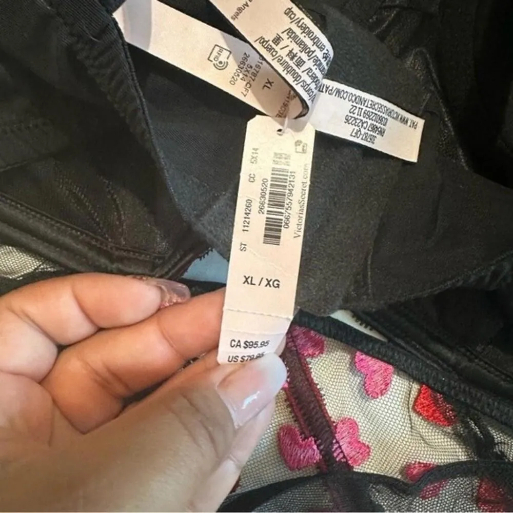 Victoria’s Secret heart embroidered corset and thong - Image 7