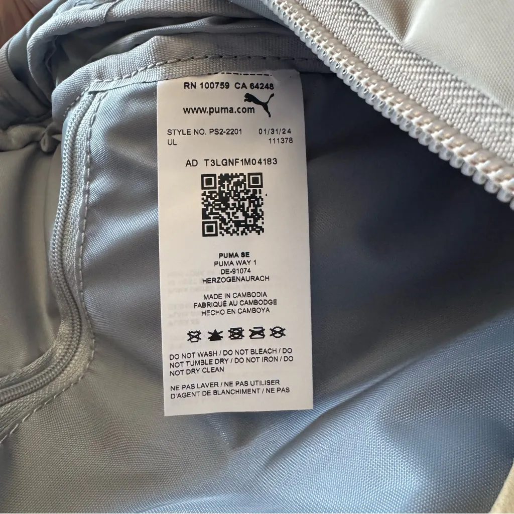 Puma Evercat Myriad Light Beige Tan Sling Crossbody Bag Unisex NWOT - Image 8