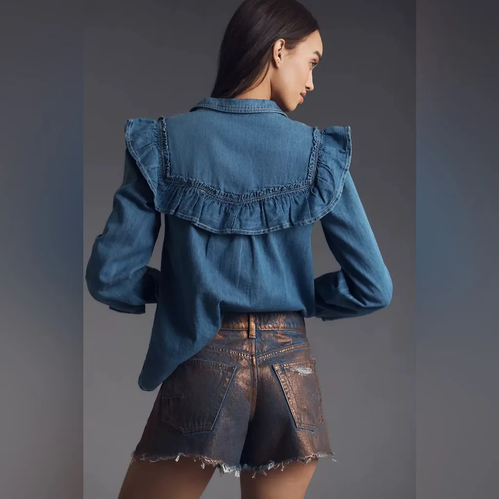 THE DEVON DENIM SHORTS BY PILCRO: COATED EDITION - Image 4