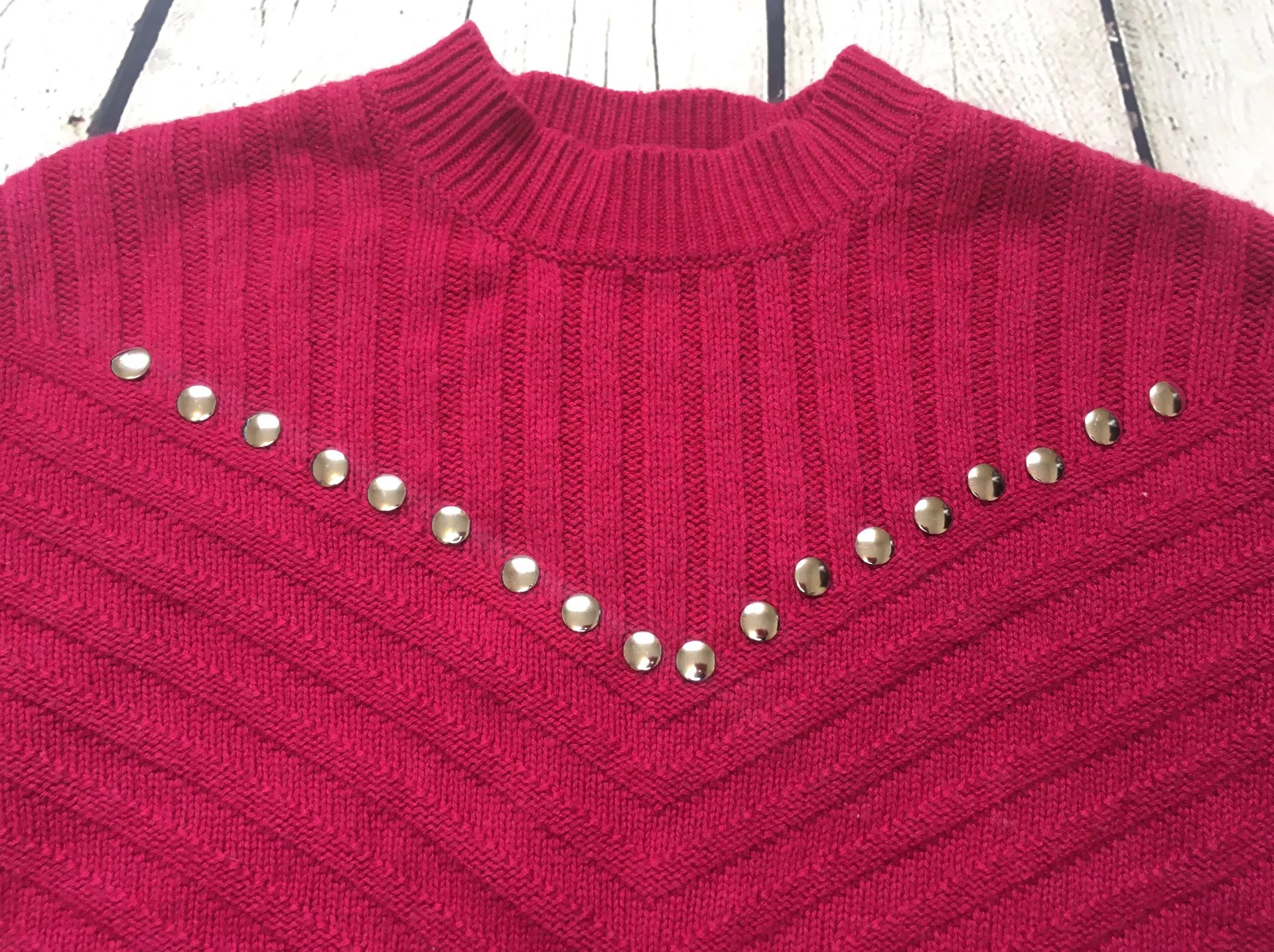 Magenta Durand Studded Sweater - Image 7
