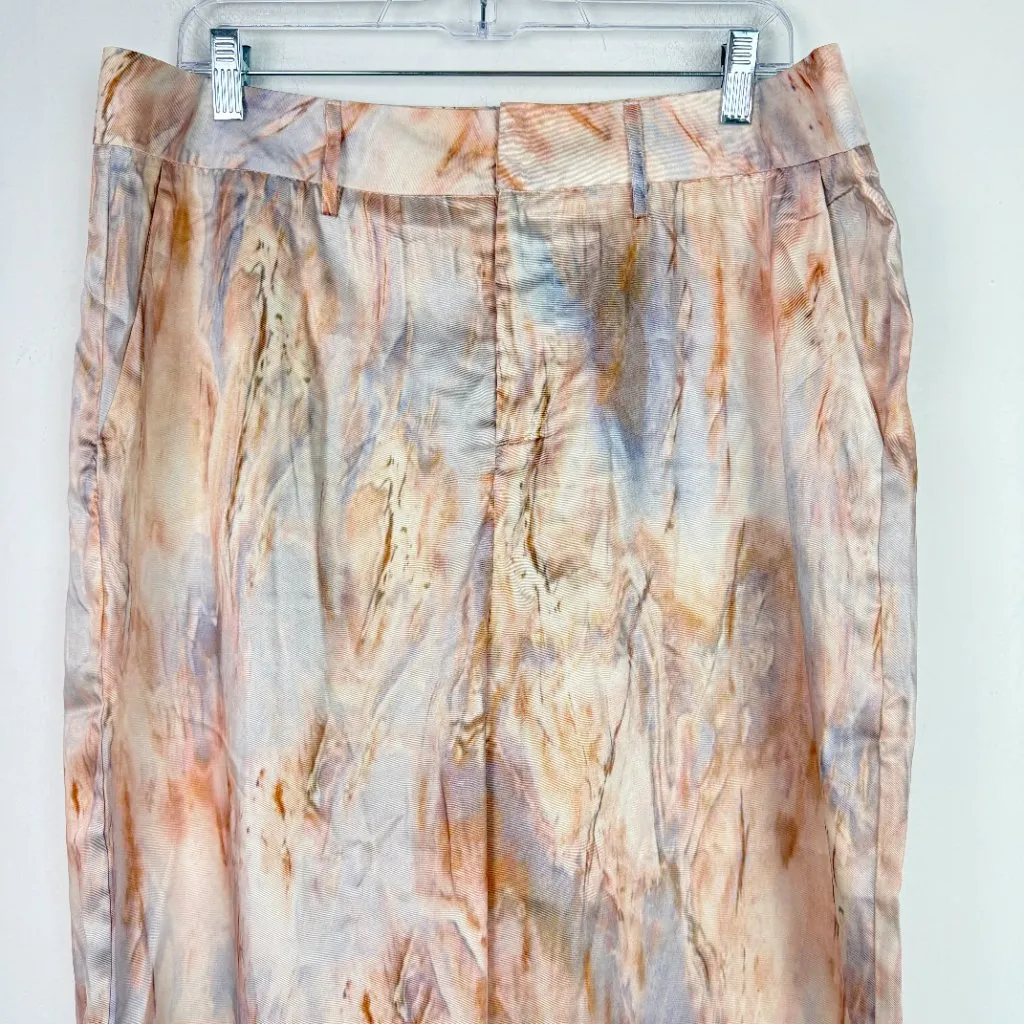 NWT Micas Marble Print High Waisted Full-length Straight Leg Pants Size XL NEW - Image 2