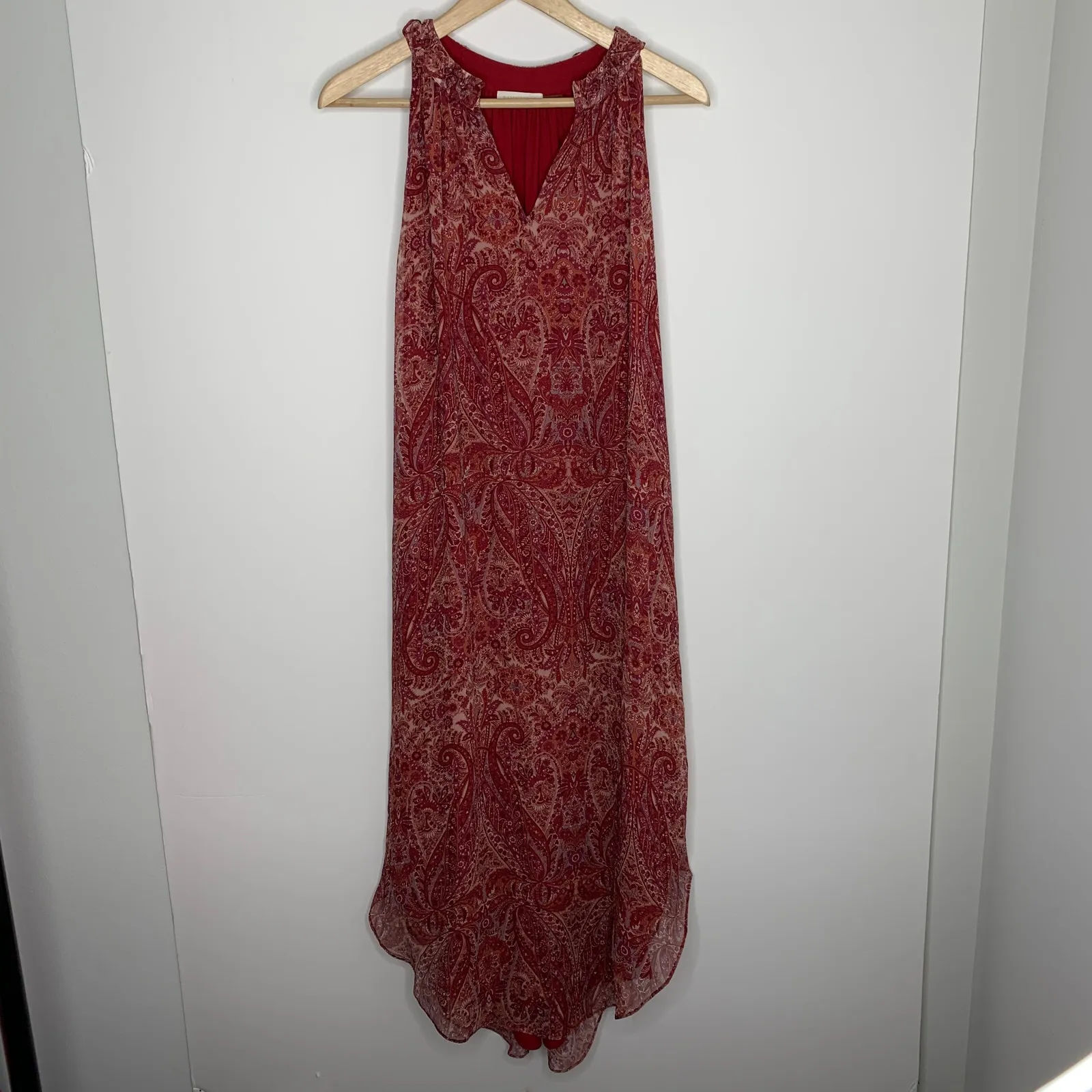 Ramy Brook Jolene Sleeveless Silk Paisley-Print Midi Dress Womens XS - Image 5