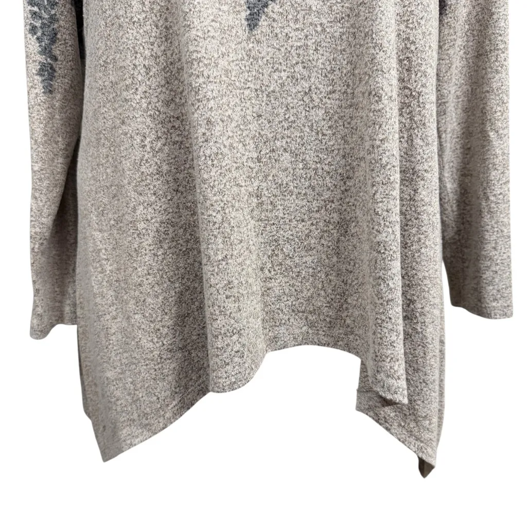 Maurices Floral Cowl Neck Tunic Sweater Top Taupe Gray XXL - Image 9
