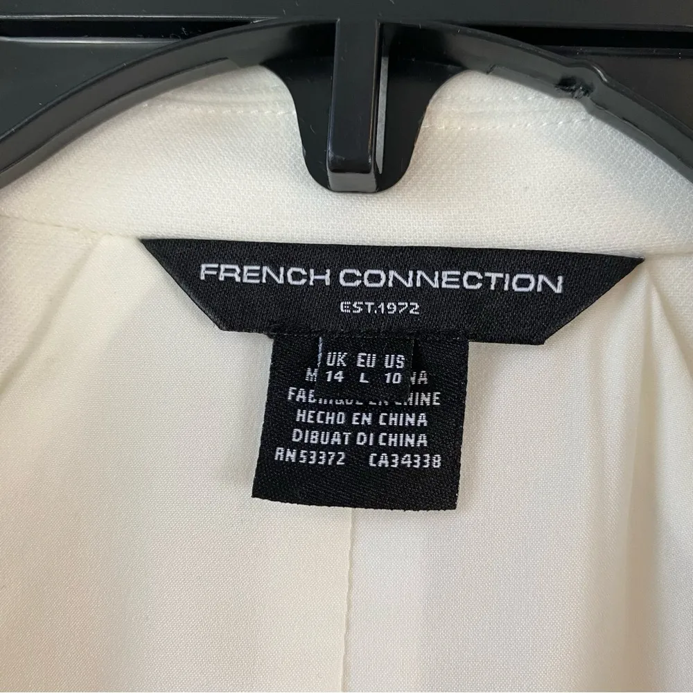 French Connection Whisper Sleeveless Blazer Dress White 10 - Image 4