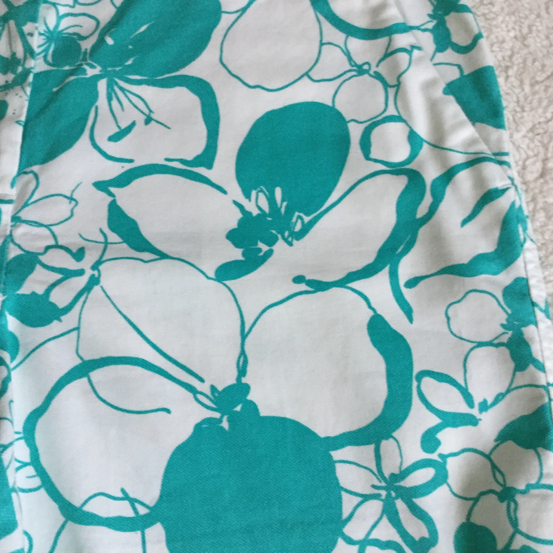 Y2K Pique Floral Shorts Teal White - Sz 4 - Image 6