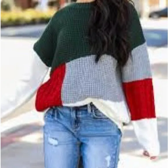 Hudson Gray Colorblock Women's Sweater - Image 2