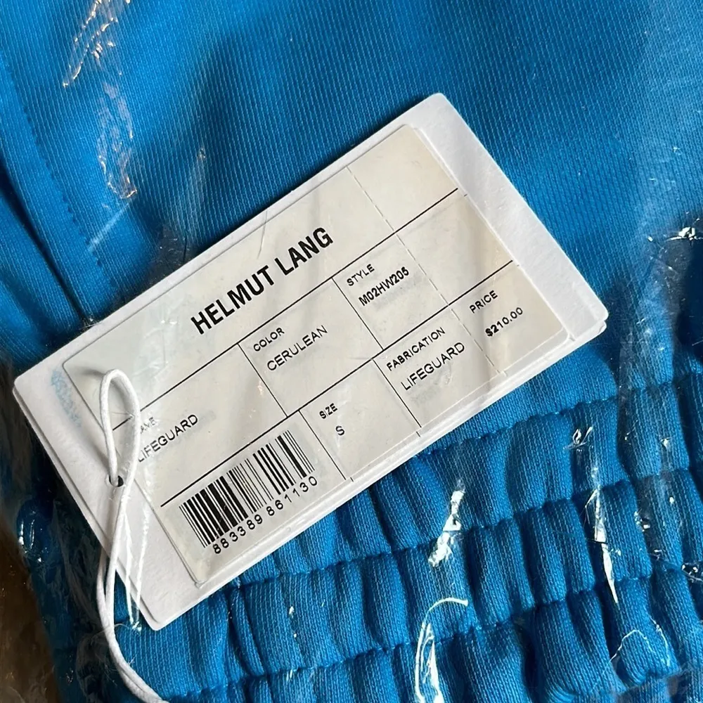 NWT Helmut Lang Cotton Lifeguard Shorts Blue Small - Image 5