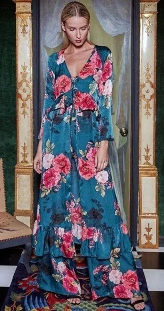 MISA LOS ANGELES FLORAL MORGAN ROBE - Image 4