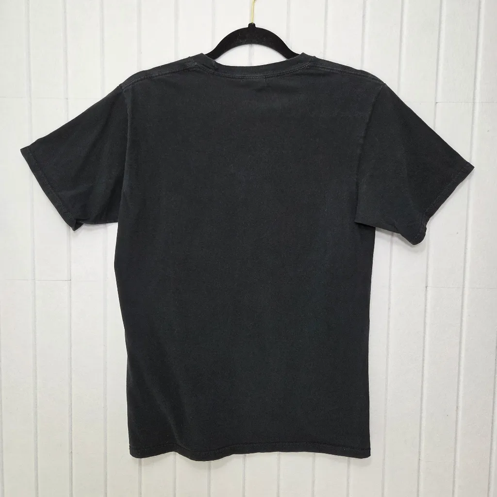 Port and Company‎ Black Tee Halloween Crow, Skull Red and White Graphic Size S - Image 2