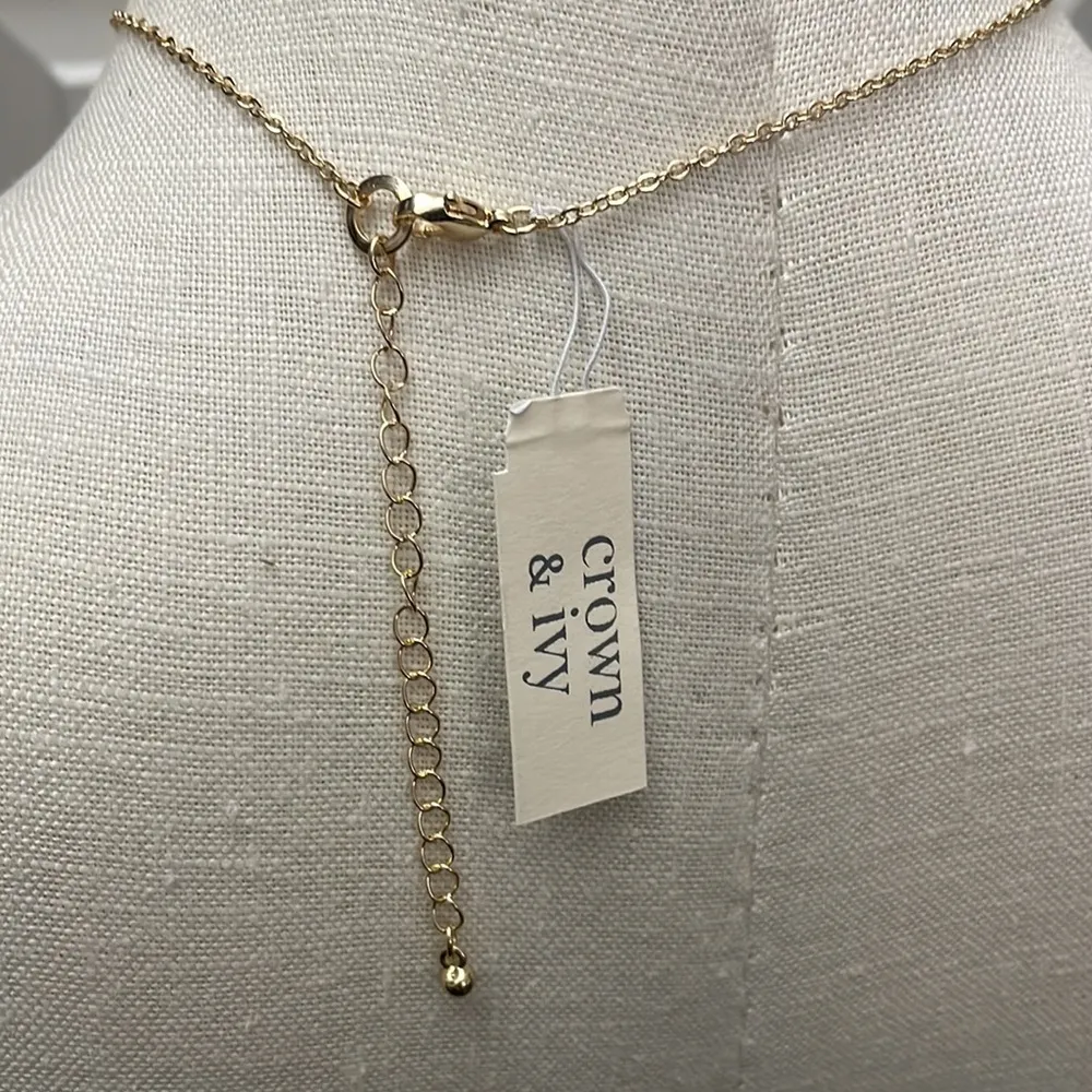 Crown & Ivy necklace gold tone anchor pendant lobster clasp NEW jewelry - Image 3