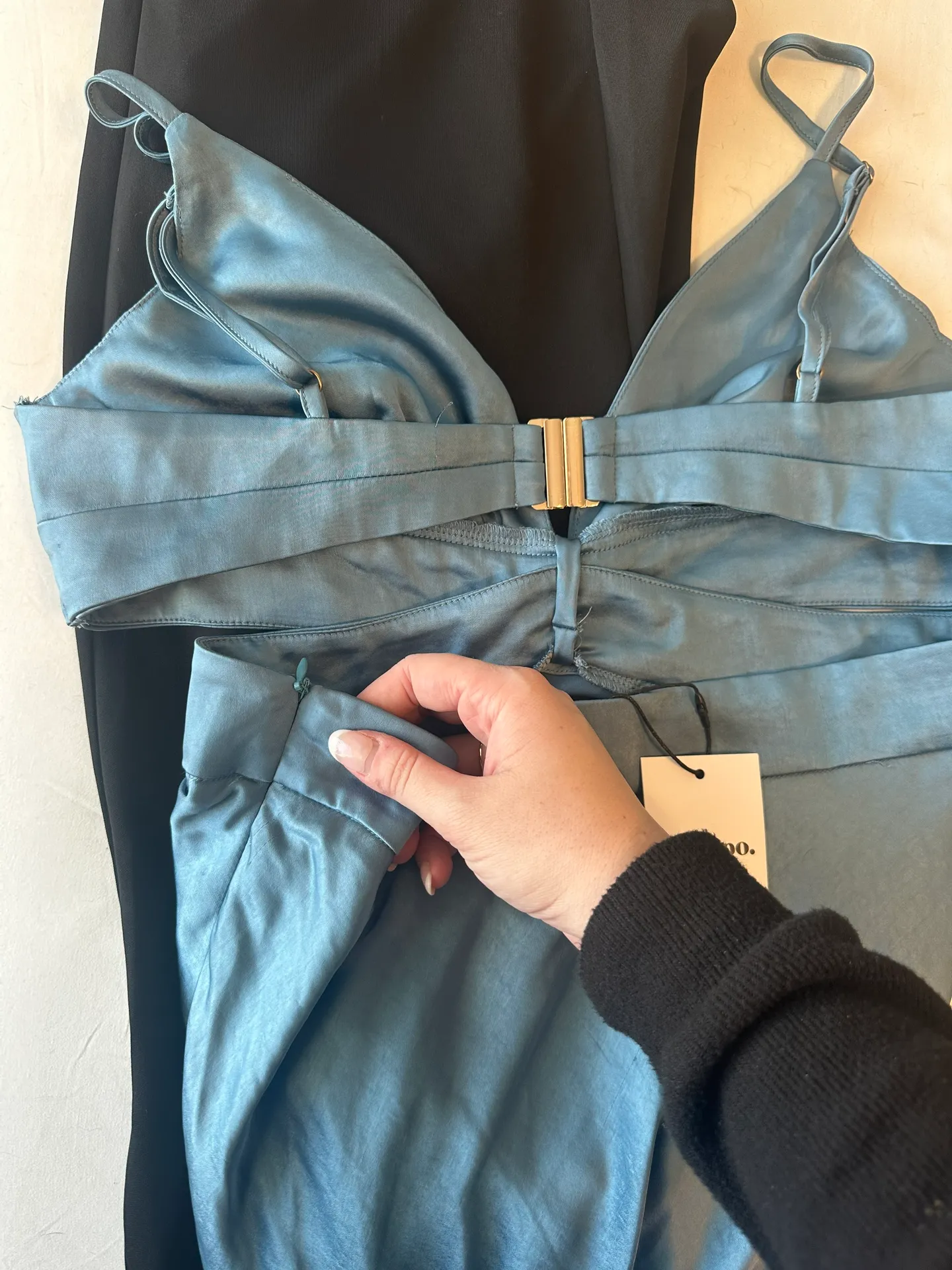 Blue Silk Dress - Image 4