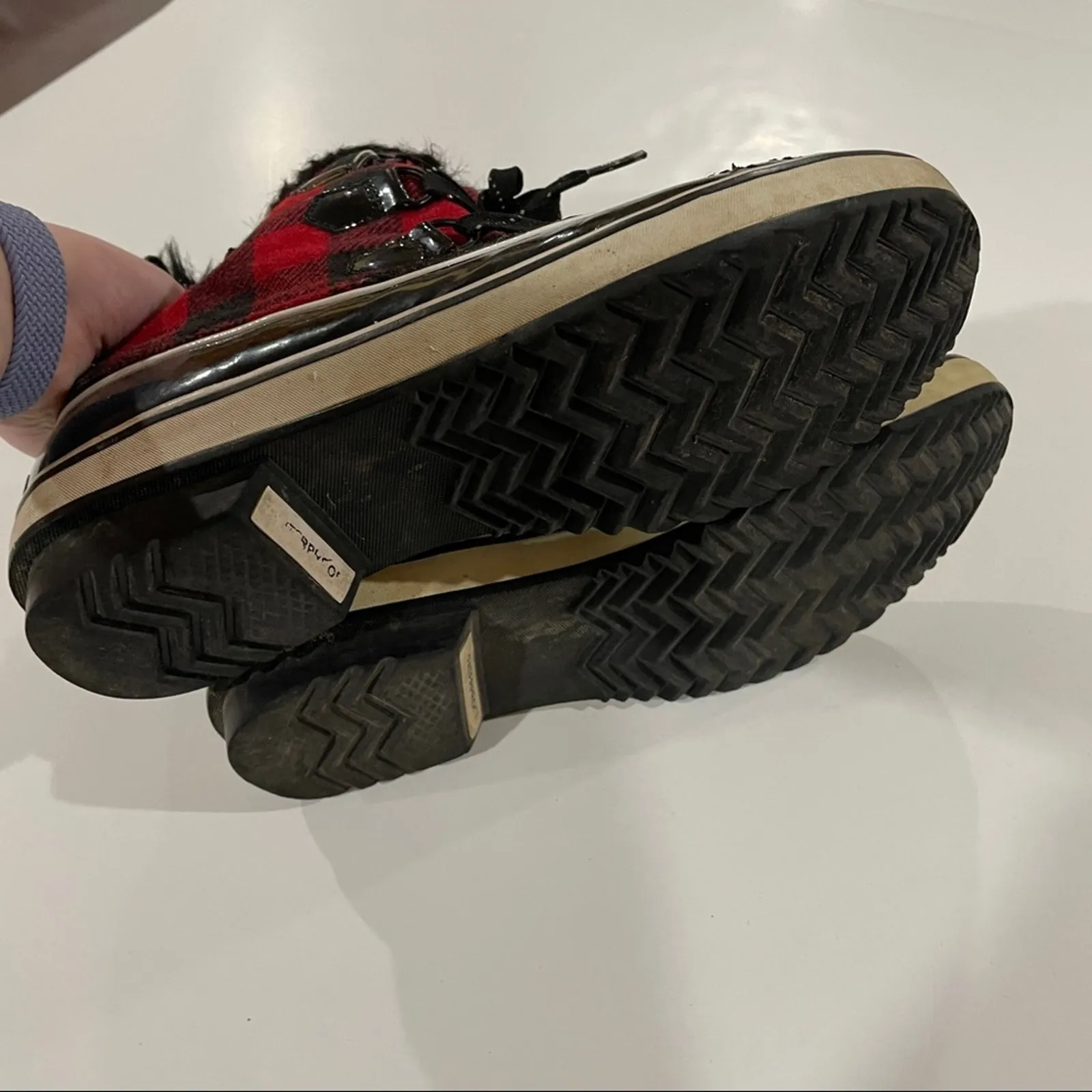 Sorel Out N About Red Buffalo‎ Plaid Winter Rain Mud Duck Boots Size 9 - Image 10