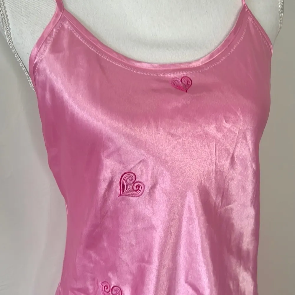 Satin Heart Slip Dress Pink Size M - Image 2