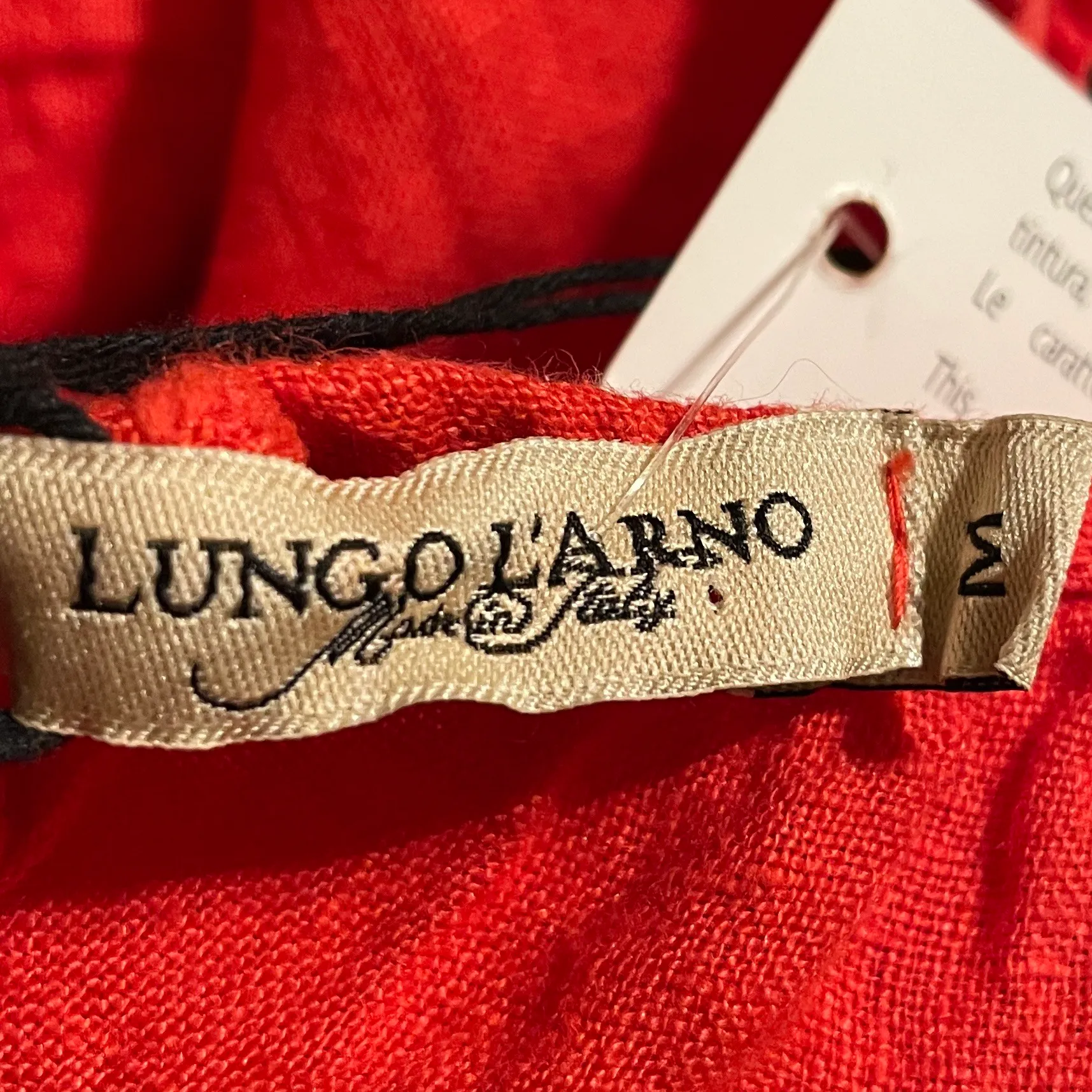 NWT Lungo L’arno Sleeveless Linen Dress with Bow Detail Size Medium Poppy  - Image 13