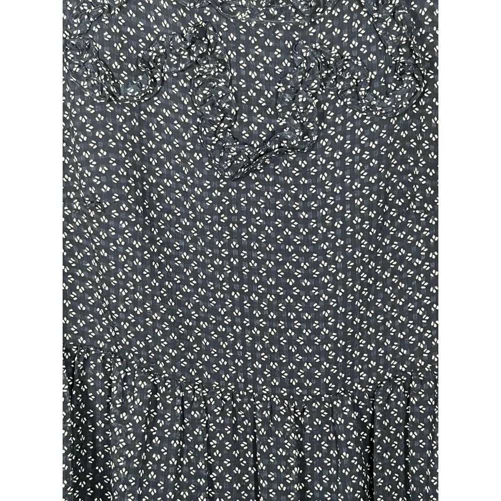 NWOT Free People Blue and White Nouveau Butterfly Polka Dot Dress Size 4 - Image 5